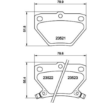 Sada brzdových destiček, kotoučová brzda HELLA PAGID 8DB 355 017-221