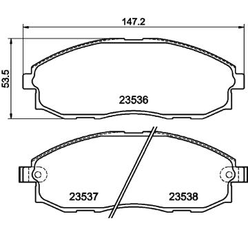 Sada brzdových destiček, kotoučová brzda HELLA PAGID 8DB 355 009-381