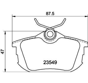 Sada brzdových destiček, kotoučová brzda HELLA PAGID 8DB 355 018-271
