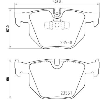 Sada brzdových destiček, kotoučová brzda HELLA PAGID 8DB 355 011-801