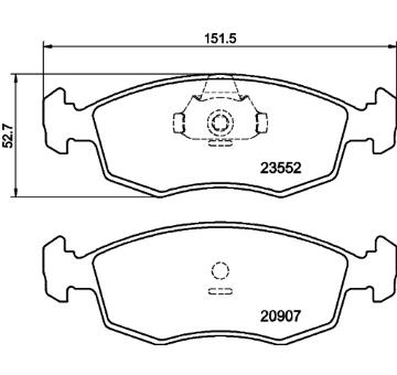 Sada brzdových destiček, kotoučová brzda HELLA PAGID 8DB 355 009-131