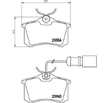 Sada brzdových destiček, kotoučová brzda HELLA PAGID 8DB 355 018-601