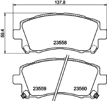 Sada brzdových destiček, kotoučová brzda HELLA PAGID 8DB 355 017-291