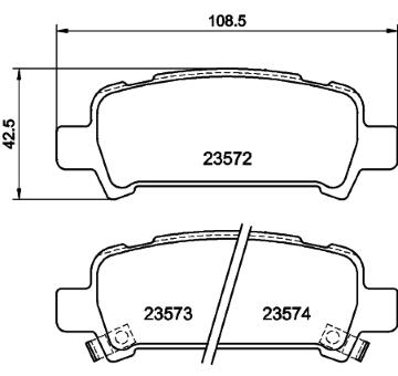 Sada brzdových destiček, kotoučová brzda HELLA PAGID 8DB 355 009-401