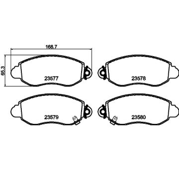 Sada brzdových destiček, kotoučová brzda HELLA PAGID 8DB 355 019-361