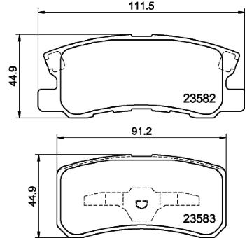 Sada brzdových destiček, kotoučová brzda HELLA PAGID 8DB 355 009-691