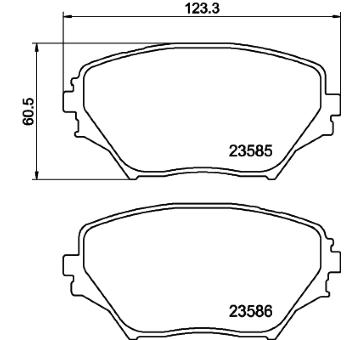 Sada brzdových destiček, kotoučová brzda HELLA PAGID 8DB 355 009-741