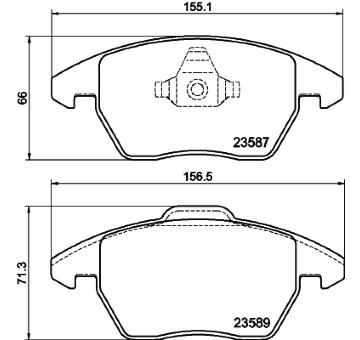 Sada brzdových destiček, kotoučová brzda HELLA PAGID 8DB 355 014-511