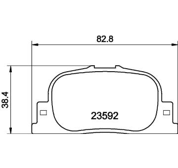 Sada brzdových destiček, kotoučová brzda HELLA PAGID 8DB 355 010-001