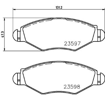 Sada brzdových destiček, kotoučová brzda HELLA PAGID 8DB 355 009-411