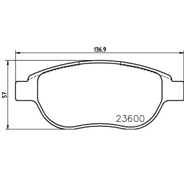 Sada brzdových destiček, kotoučová brzda HELLA PAGID 8DB 355 018-871