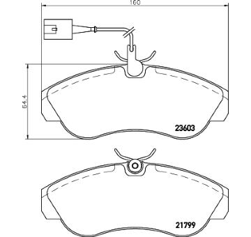 Sada brzdových destiček, kotoučová brzda HELLA PAGID 8DB 355 018-791