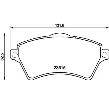 Sada brzdových destiček, kotoučová brzda HELLA PAGID 8DB 355 009-761