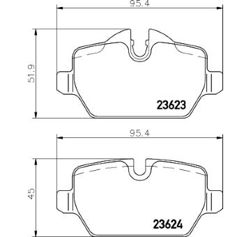 Sada brzdových destiček, kotoučová brzda HELLA PAGID 8DB 355 011-271