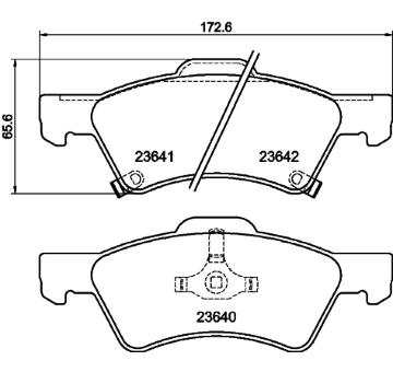 Sada brzdových destiček, kotoučová brzda HELLA PAGID 8DB 355 010-061