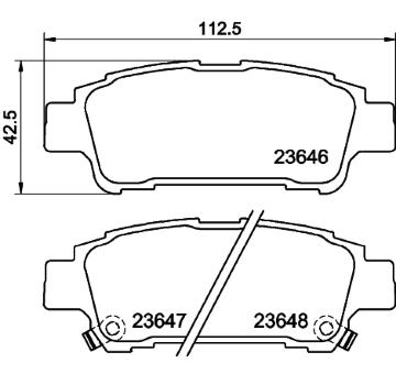 Sada brzdových destiček, kotoučová brzda HELLA PAGID 8DB 355 010-311