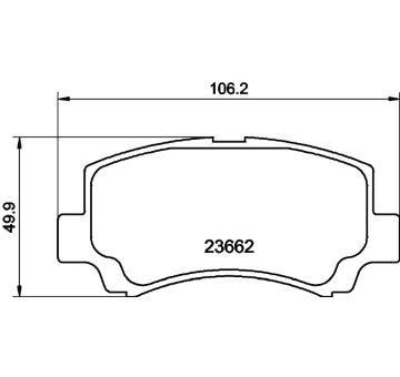 Sada brzdových destiček, kotoučová brzda HELLA PAGID 8DB 355 009-681