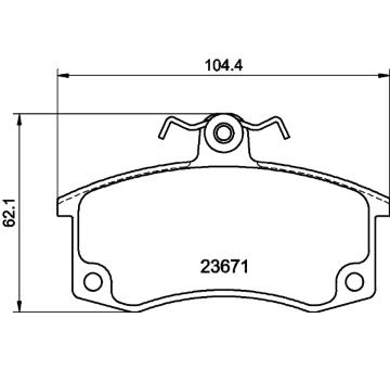 Sada brzdových destiček, kotoučová brzda HELLA PAGID 8DB 355 010-341