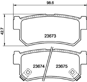 Sada brzdových destiček, kotoučová brzda HELLA PAGID 8DB 355 012-501