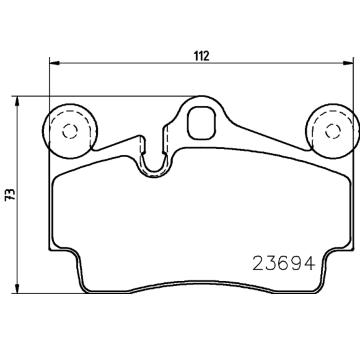 Sada brzdových destiček, kotoučová brzda HELLA PAGID 8DB 355 018-711