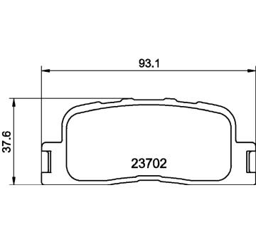 Sada brzdových destiček, kotoučová brzda HELLA PAGID 8DB 355 011-001