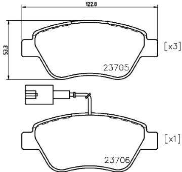 Sada brzdových destiček, kotoučová brzda HELLA PAGID 8DB 355 018-821