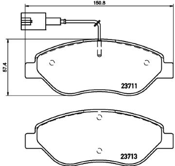 Sada brzdových destiček, kotoučová brzda HELLA PAGID 8DB 355 020-561