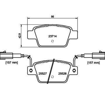 Sada brzdových destiček, kotoučová brzda HELLA PAGID 8DB 355 020-181