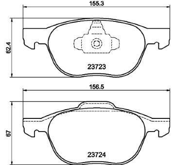 Sada brzdových destiček, kotoučová brzda HELLA PAGID 8DB 355 011-191