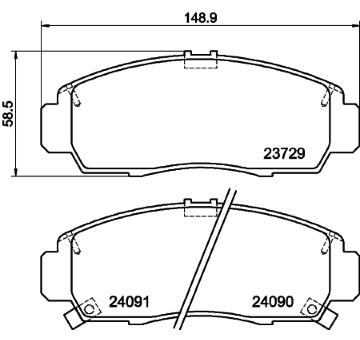 Sada brzdových destiček, kotoučová brzda HELLA PAGID 8DB 355 009-771