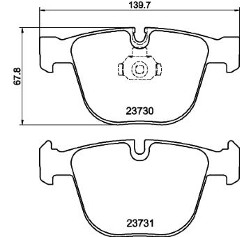 Sada brzdových destiček, kotoučová brzda HELLA PAGID 8DB 355 010-751