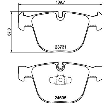 Sada brzdových destiček, kotoučová brzda HELLA PAGID 8DB 355 014-141