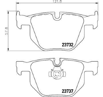 Sada brzdových destiček, kotoučová brzda HELLA PAGID 8DB 355 010-471