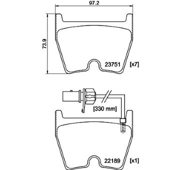 Sada brzdových destiček, kotoučová brzda HELLA PAGID 8DB 355 023-081