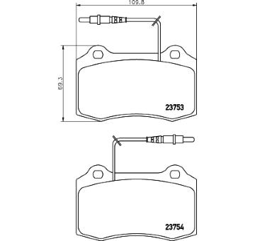 Sada brzdových destiček, kotoučová brzda HELLA PAGID 8DB 355 018-631
