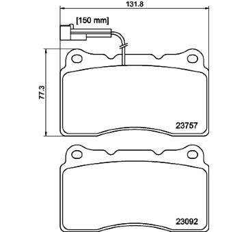 Sada brzdových destiček, kotoučová brzda HELLA PAGID 8DB 355 014-731