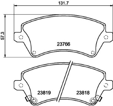 Sada brzdových destiček, kotoučová brzda HELLA PAGID 8DB 355 017-241