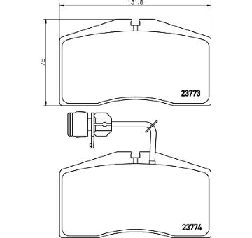 Sada brzdových destiček, kotoučová brzda HELLA PAGID 8DB 355 018-491