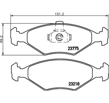 Sada brzdových destiček, kotoučová brzda HELLA PAGID 8DB 355 008-511