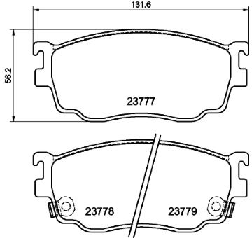 Sada brzdových destiček, kotoučová brzda HELLA PAGID 8DB 355 011-561