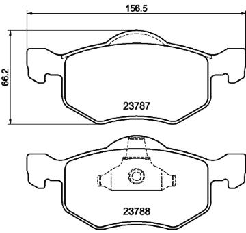 Sada brzdových destiček, kotoučová brzda HELLA PAGID 8DB 355 010-141