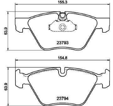 Sada brzdových destiček, kotoučová brzda HELLA PAGID 8DB 355 015-031