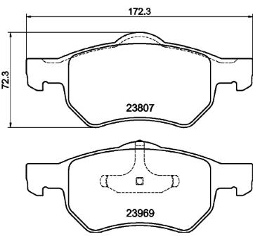 Sada brzdových destiček, kotoučová brzda HELLA PAGID 8DB 355 010-641