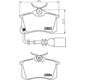 Sada brzdových destiček, kotoučová brzda HELLA PAGID 8DB 355 010-781