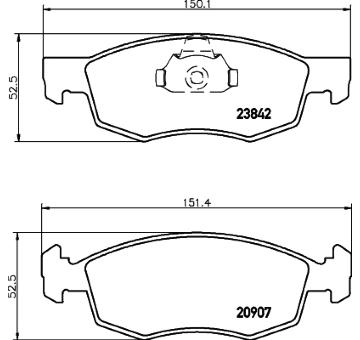 Sada brzdových destiček, kotoučová brzda HELLA PAGID 8DB 355 010-321