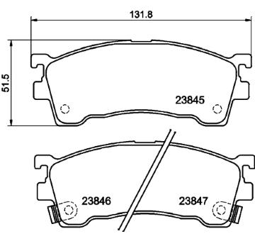 Sada brzdových destiček, kotoučová brzda HELLA PAGID 8DB 355 006-621