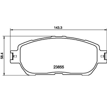 Sada brzdových destiček, kotoučová brzda HELLA PAGID 8DB 355 014-441