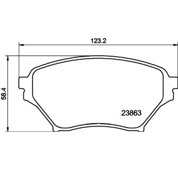 Sada brzdových destiček, kotoučová brzda HELLA PAGID 8DB 355 010-261