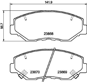 Sada brzdových destiček, kotoučová brzda HELLA PAGID 8DB 355 010-231