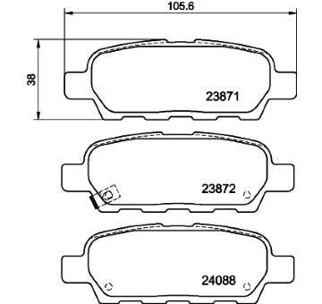 Sada brzdových destiček, kotoučová brzda HELLA PAGID 8DB 355 010-241